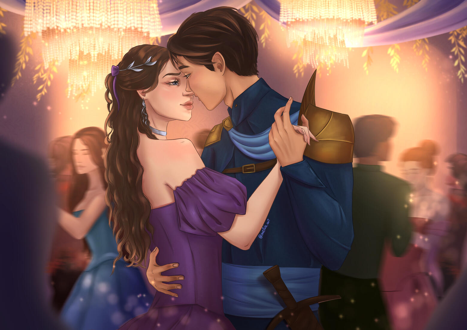 I’m so thrilled to finally be able to share the beautiful character art I had commissioned. @Nefele • artist 🖊️ did such an amazing job for me! She has completely brought the characters to life and I’m in love with the finished image. -Charlotte Linter