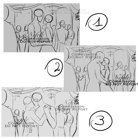 First sketch for poses